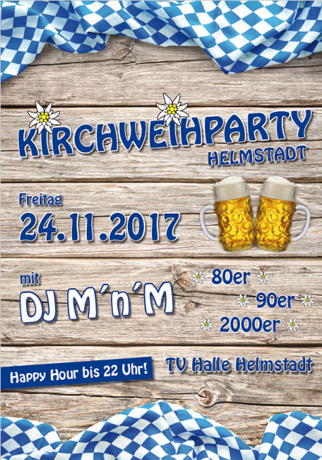 Kirchweihparty mit DJ M96;n96;M. 24. November 2017 in der TV Halle