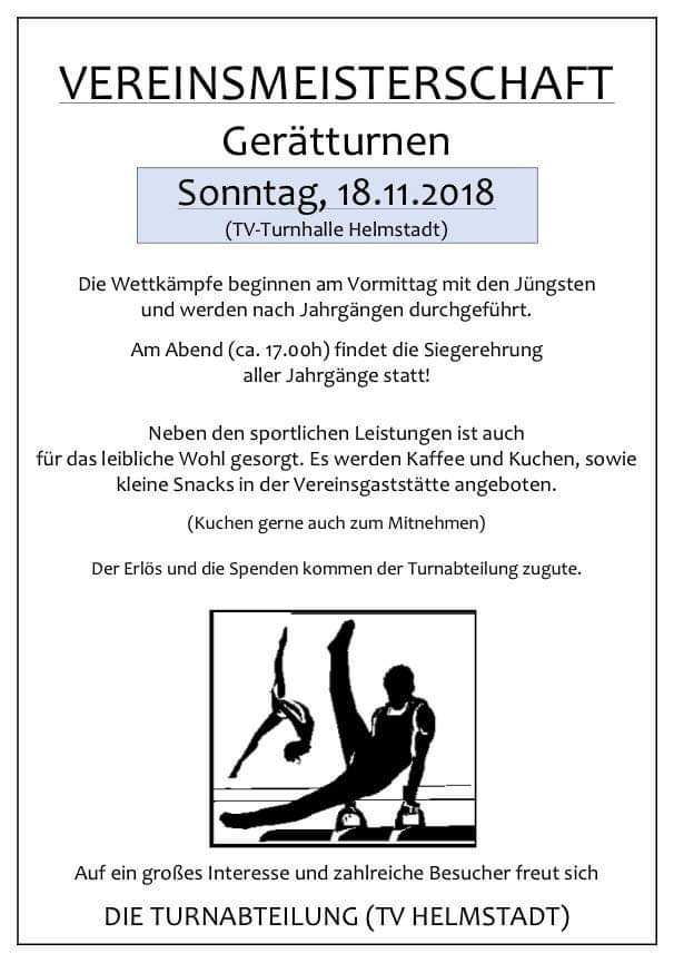 Vereinsmeisterschaft Vereinsmeisterschaft Geräteturnen
