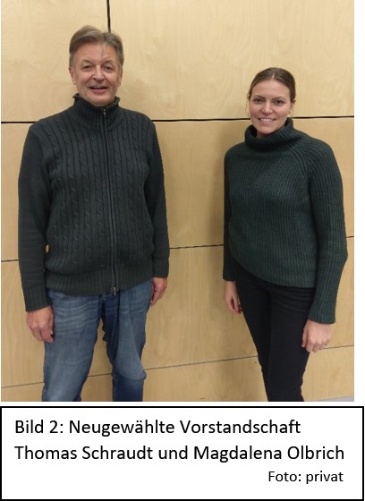 Bild 2: Neugewählte Vorstandschaft Thomas Schraudt und Magdalena Olbrich 